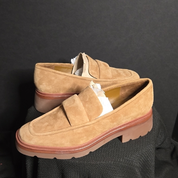 Women's Tan Suede Loafers - Picture 7 of 8